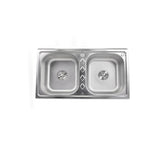 Sifin Steel 2 Drains sink stainless steel 88x50cms